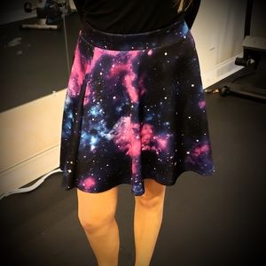 HotTopic Polyester Galaxy Skirt Size Medium